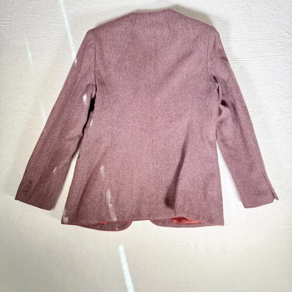 Judy's Place Womens Blazer & Skirt Sz 10 Tweed Vintage Grandmacore Academia Wool
